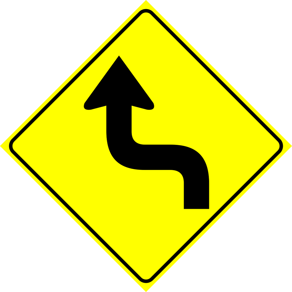 Reverse Left Turn Sign MUTCDC WA-4L