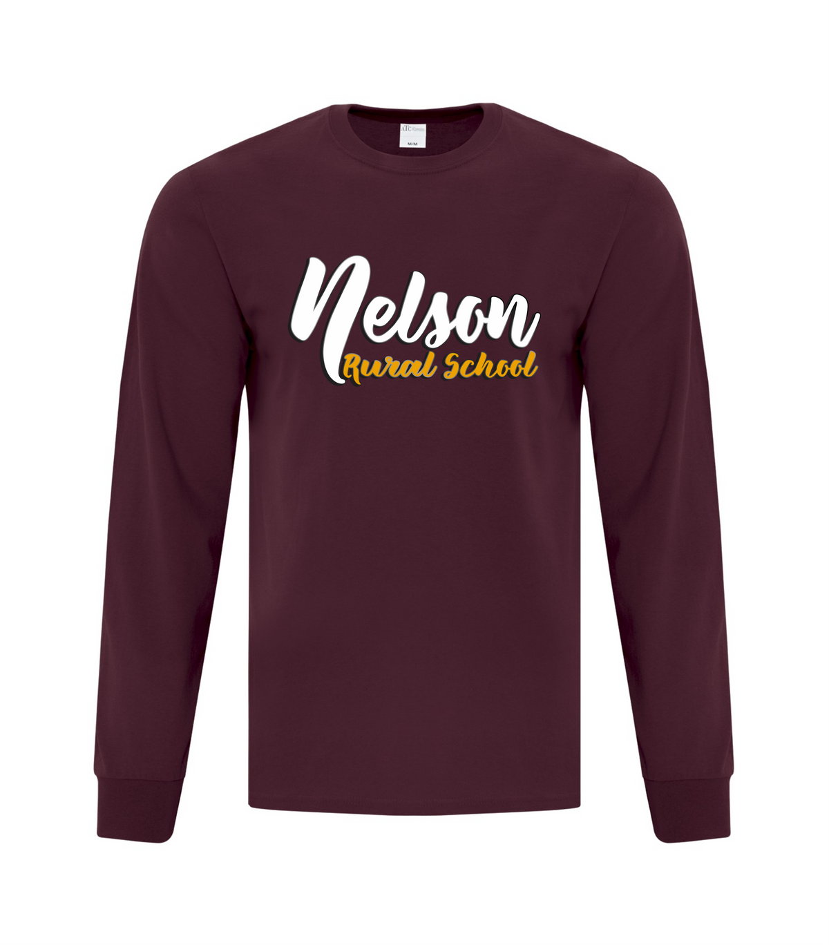 ATC Every Day Cotton Long Sleeve Tee - Maroon - Nelson School 2026-27