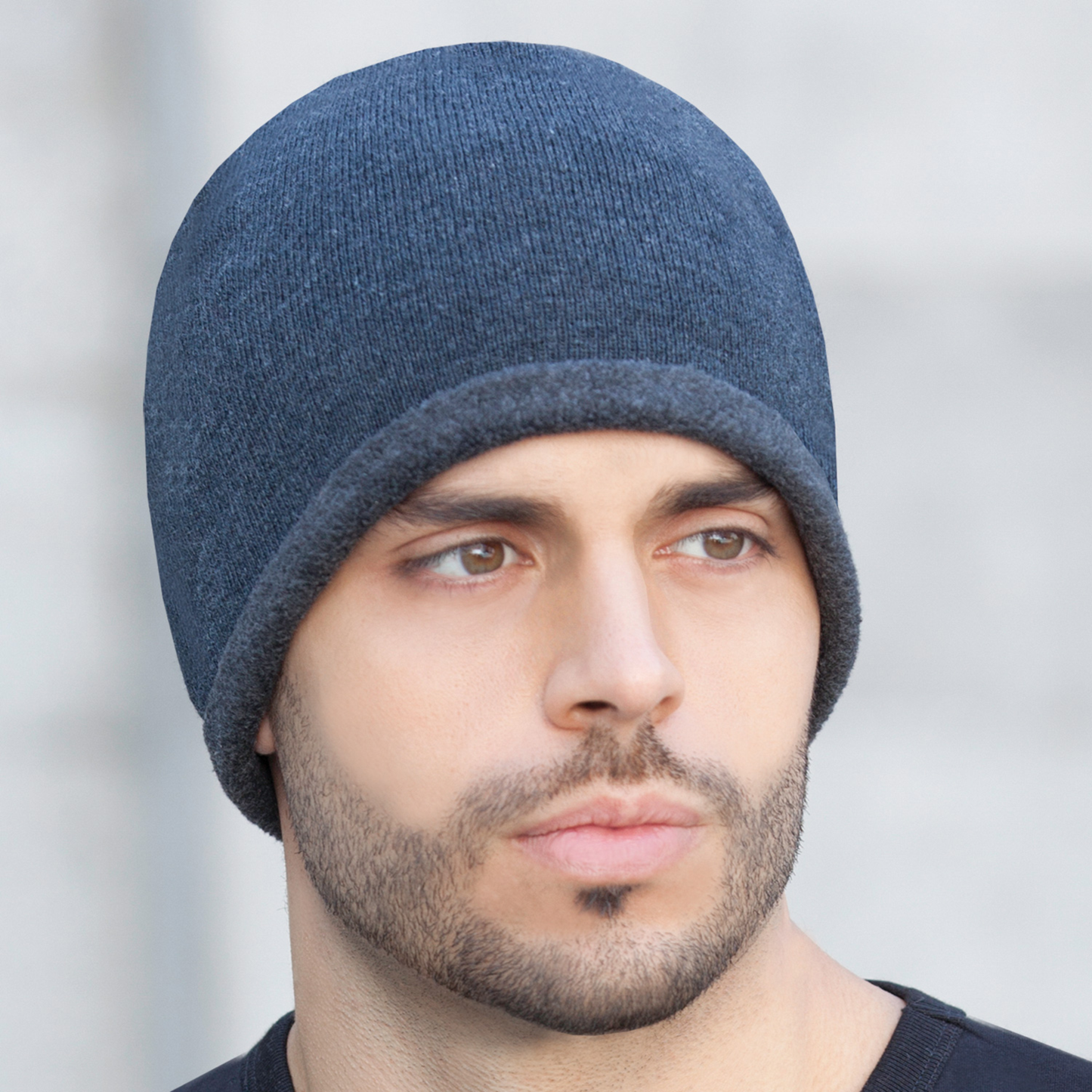 AJM -Bottom Stripe Rib Knit Toque- 1J034M