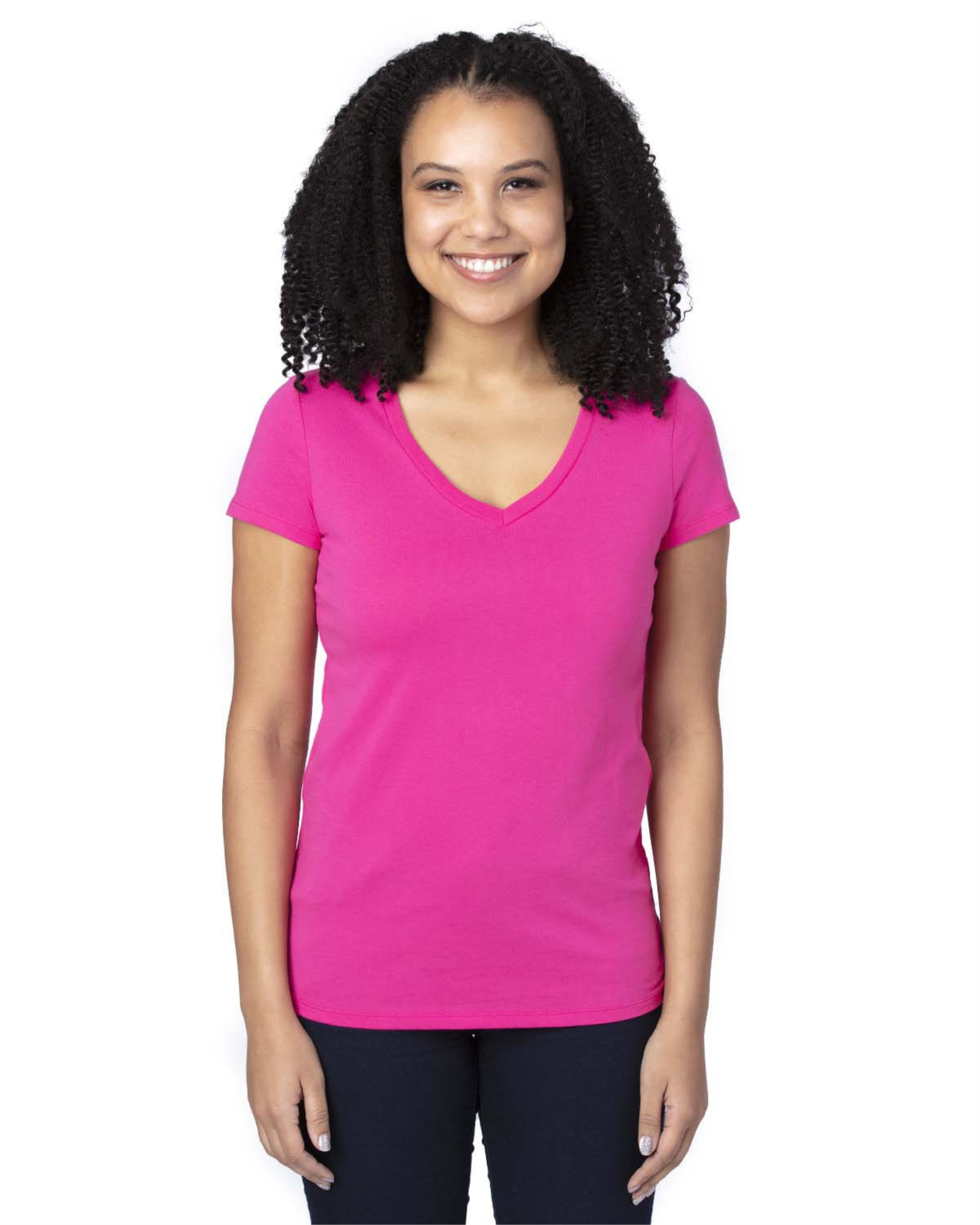 Ladies' Ultimate CVC V-Neck T-Shirt - 200RV