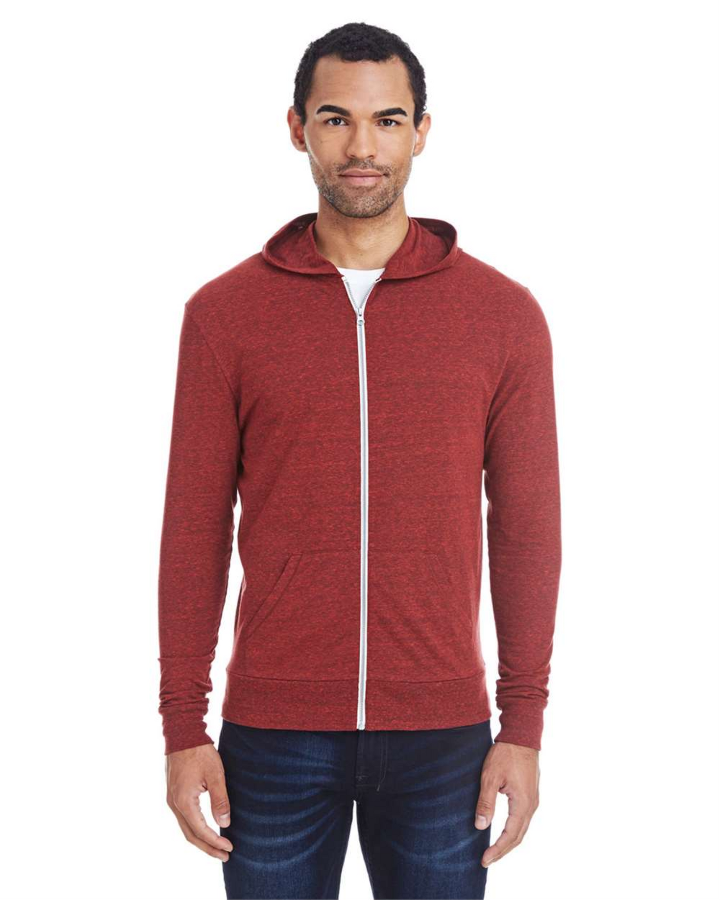 Triblend Full-Zip Lightweight Hooded Sweatshirt - 302Z