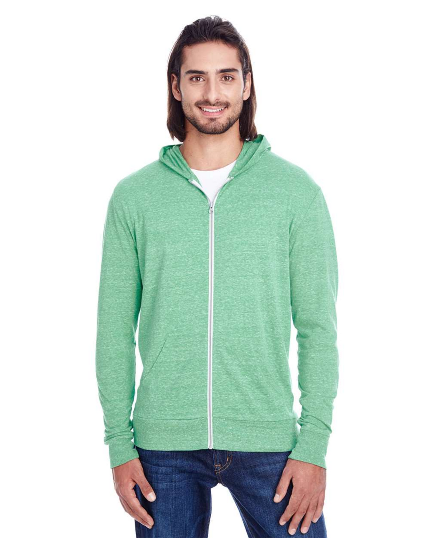 Triblend Full-Zip Lightweight Hooded Sweatshirt - 302Z