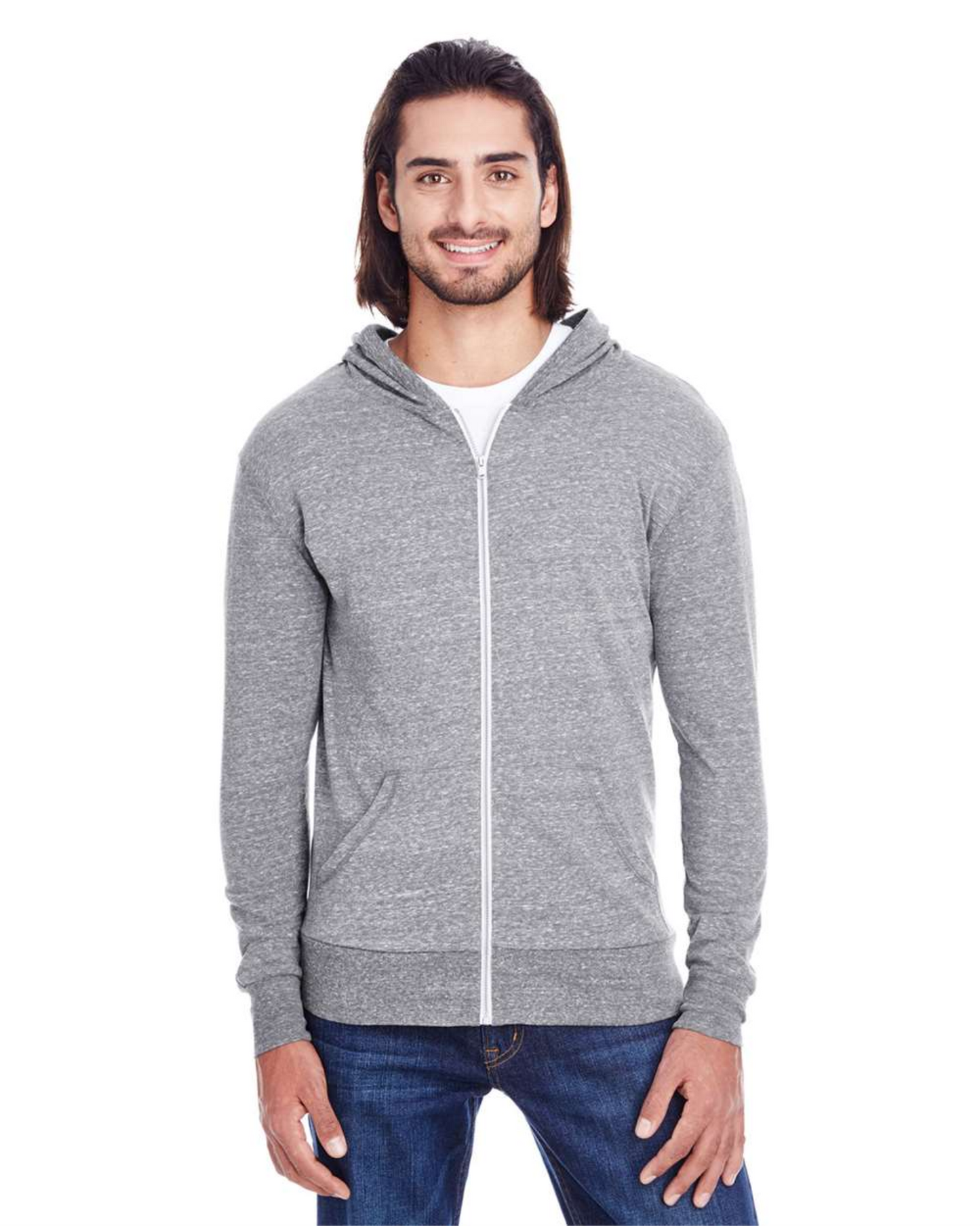 Triblend Full-Zip Lightweight Hooded Sweatshirt - 302Z