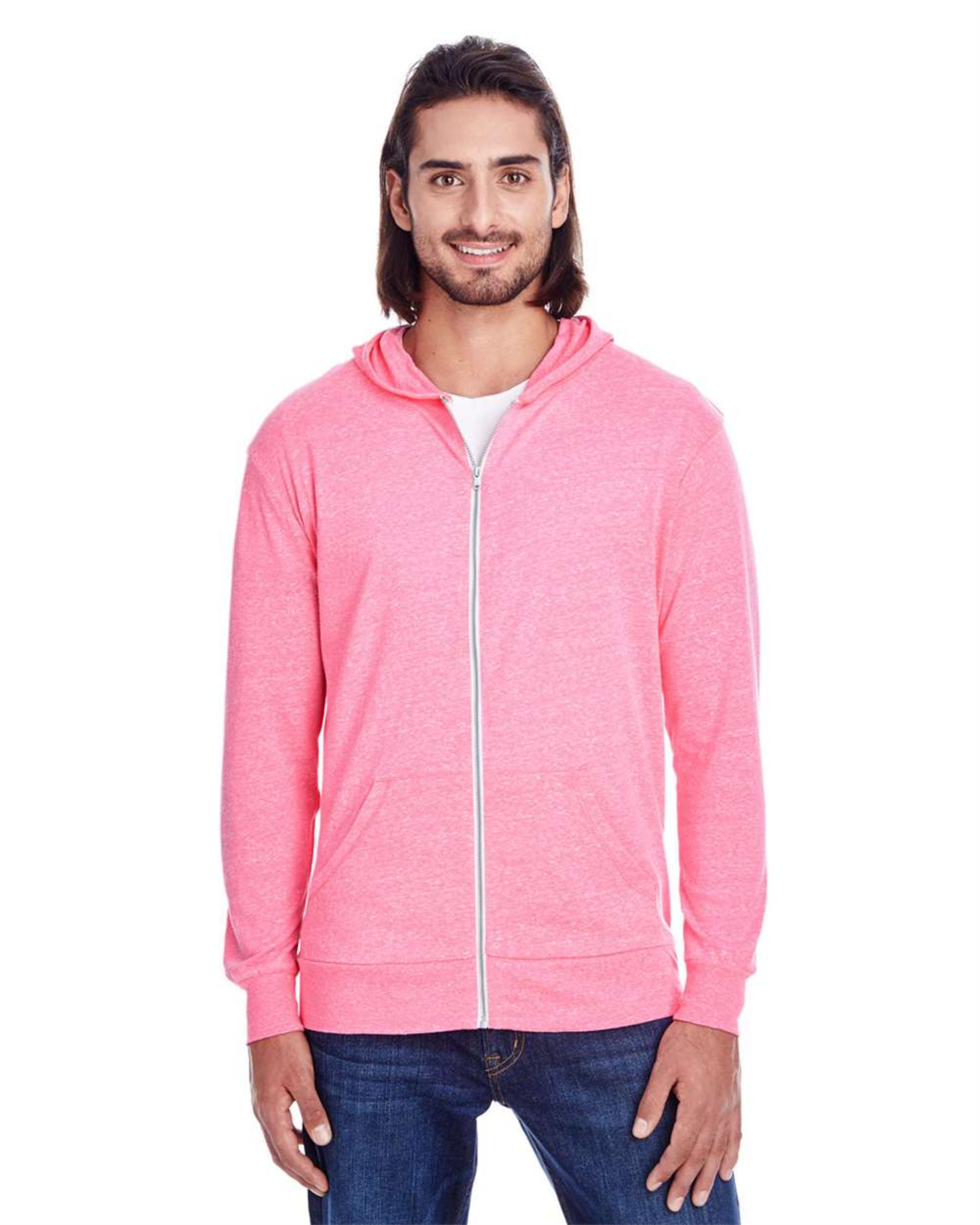Triblend Full-Zip Lightweight Hooded Sweatshirt - 302Z