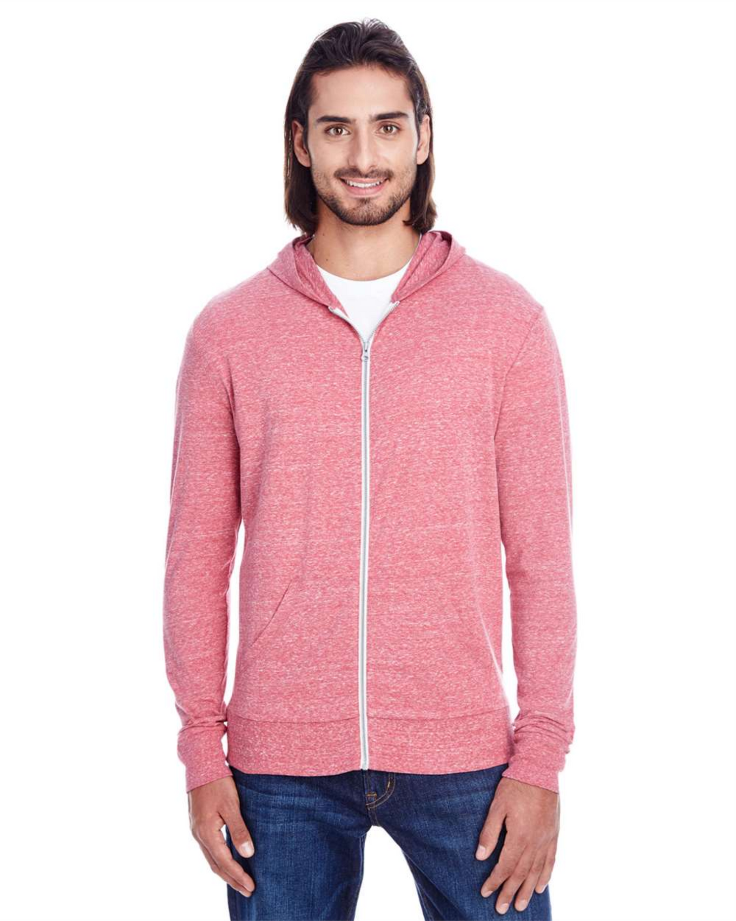 Triblend Full-Zip Lightweight Hooded Sweatshirt - 302Z