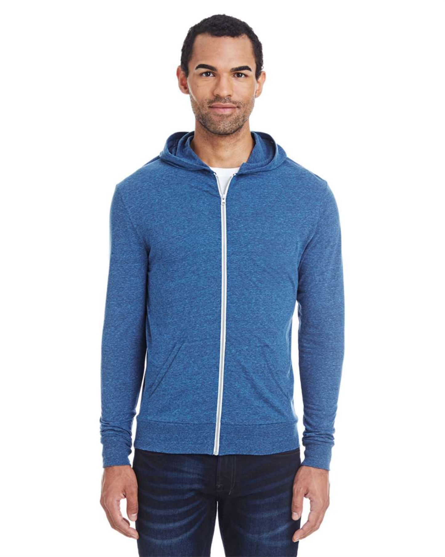 Triblend Full-Zip Lightweight Hooded Sweatshirt - 302Z