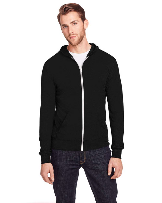 Triblend Full-Zip Lightweight Hooded Sweatshirt - 302Z