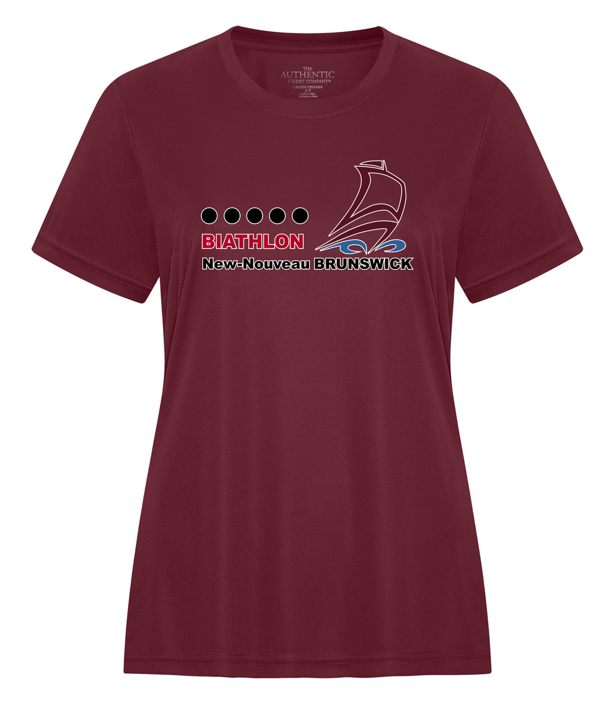 Essential Performance Tee - Maroon - Biathlon Noveau-New Brunswick