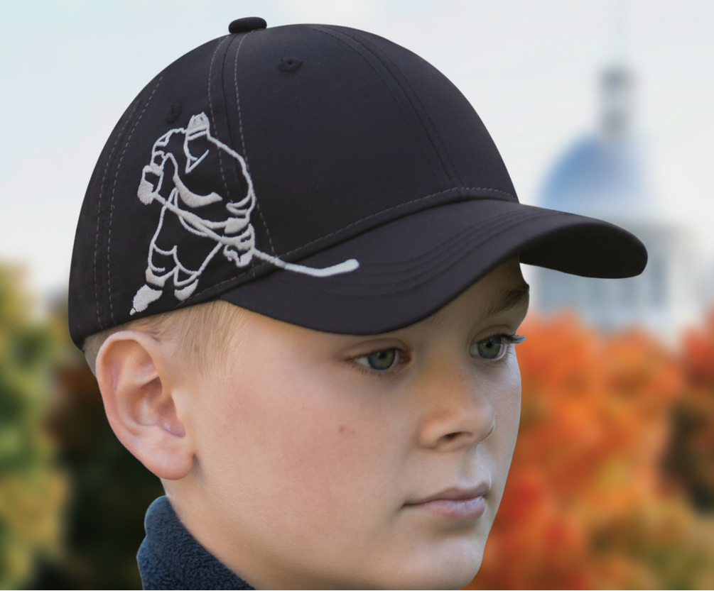 AJM -Hockey Player Design Youth Cap- 5680B