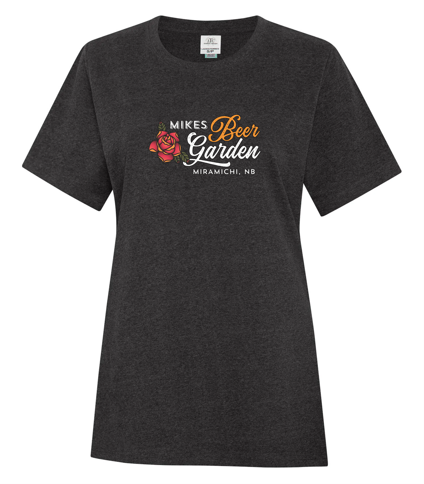 Mike's Bar - Earth Wash Ladies' Black Tee