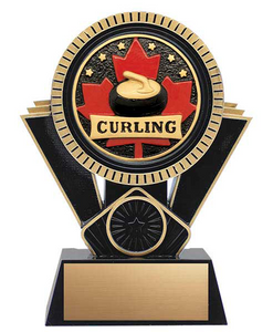 Curling, 6" Holder on Base - Patriot Series XRMCF6035