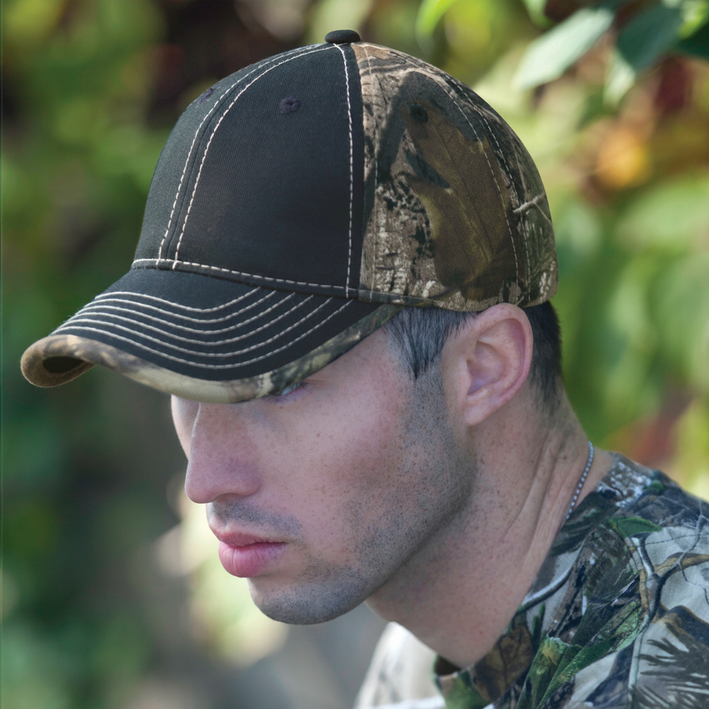 AJM -Black Cap with Realtree Textured Back - 6Y375M