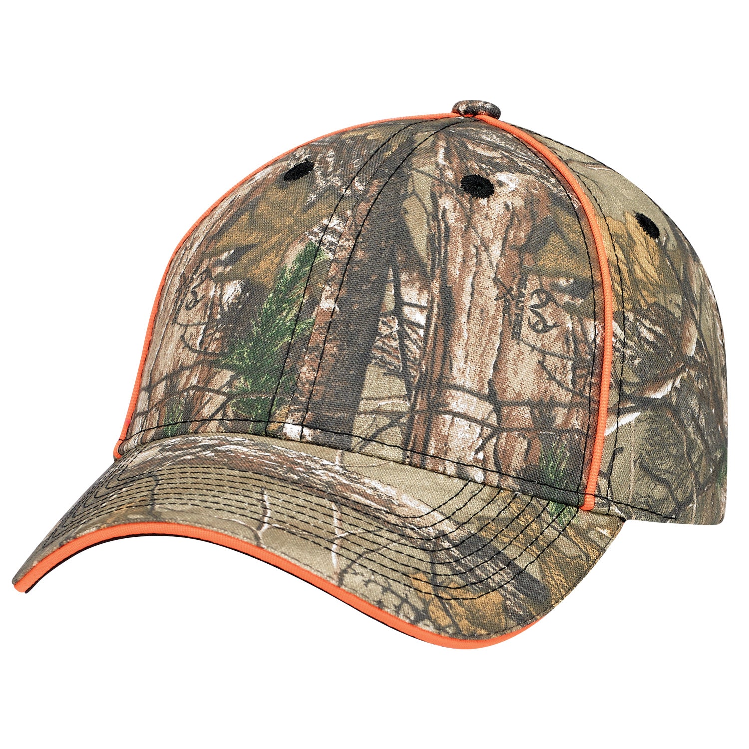 AJM -Realtree Print Cap with Safety Orange Piping Feature- 6Y525M