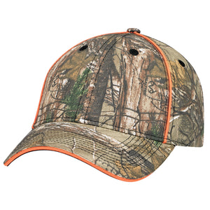 AJM -Realtree Print Cap with Safety Orange Piping Feature- 6Y525M