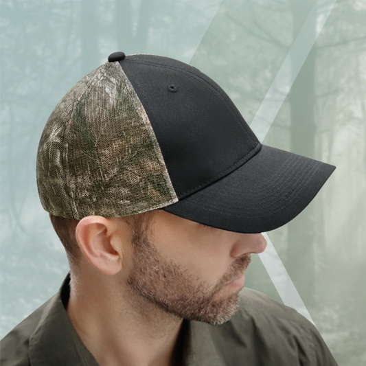 AJM -Black Cap with Textured Back Mesh- 6Y847M