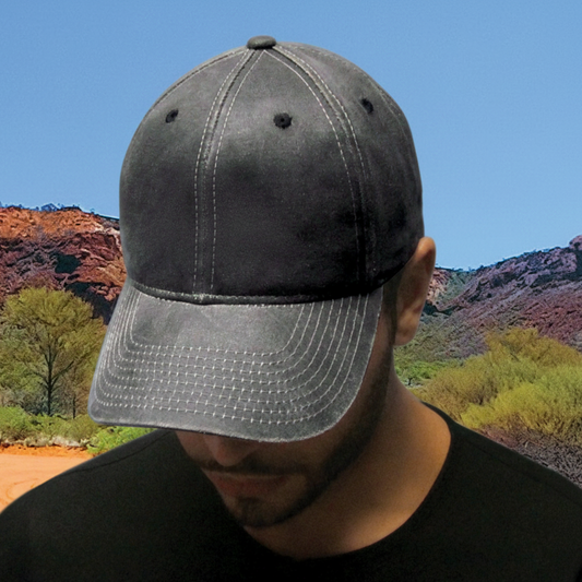 AJM -Weathered Polycotton Classic Baseball Cap- 7J630M