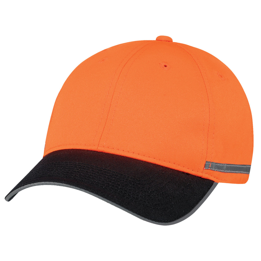 AJM -Safety Orange Cap with Black Peak- 8C058M