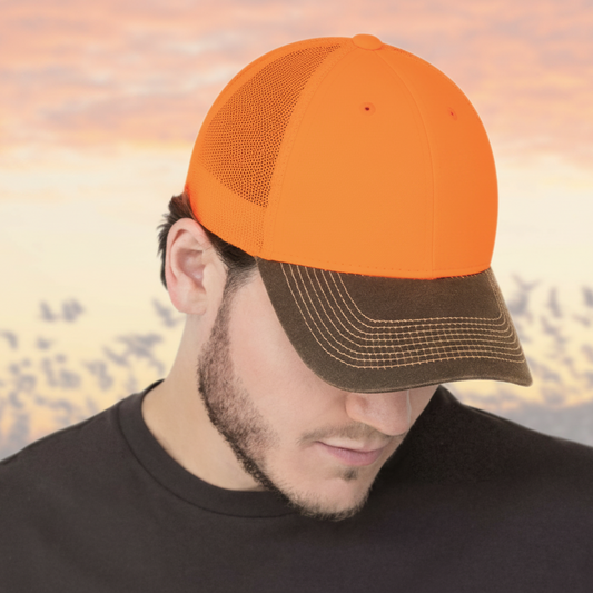 AJM -Safety Orange Cap with Brown Peak- 8C648M