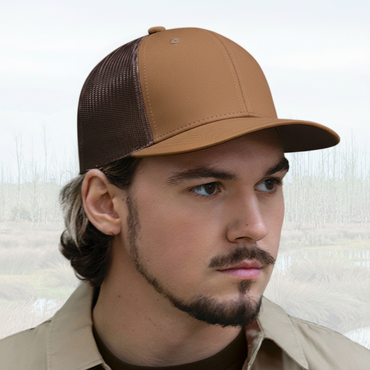 AJM -Duck Canvas & Polyester Mesh Cap- 8D017M