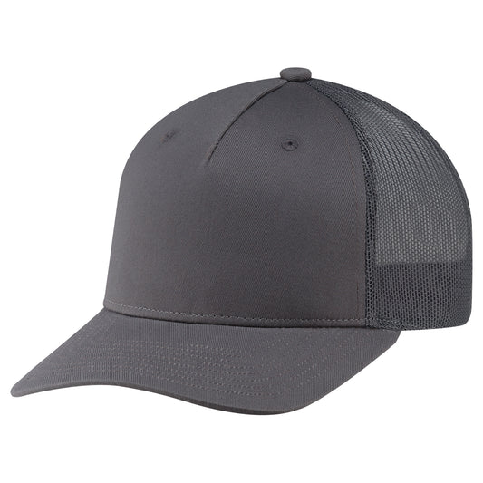 AJM -5 Panel Cap with Deluxe Chino Twill & Polyester Mesh- 8E909M