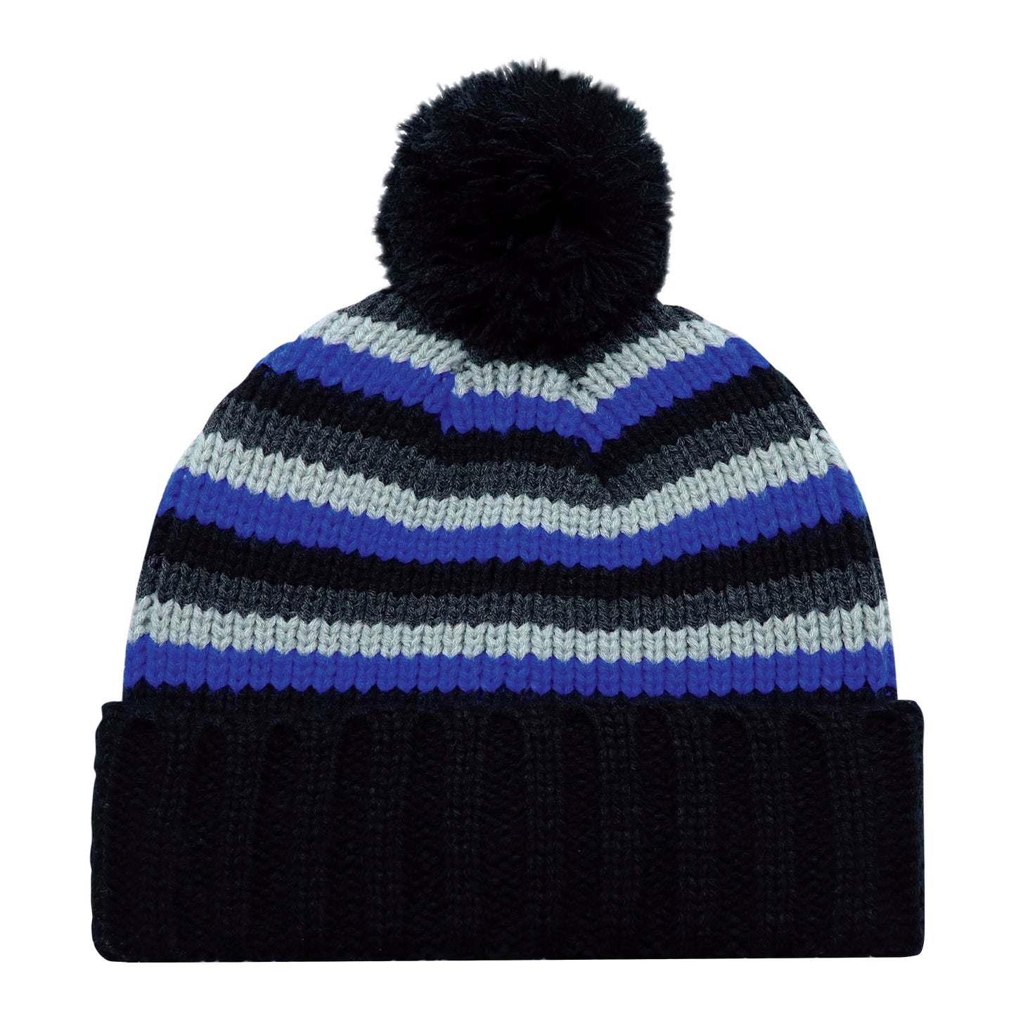 AJM -Striped Pom-Pom Cuffed Toque- 9C259M