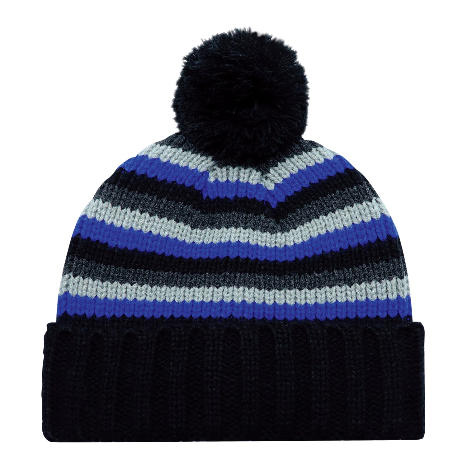 AJM -Striped Pom-Pom Cuffed Toque- 9C259M