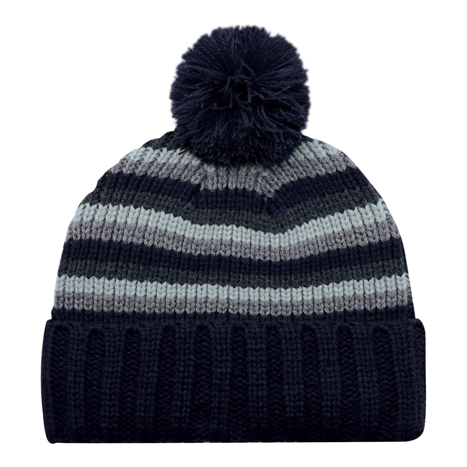 AJM -Striped Pom-Pom Cuffed Toque- 9C259M