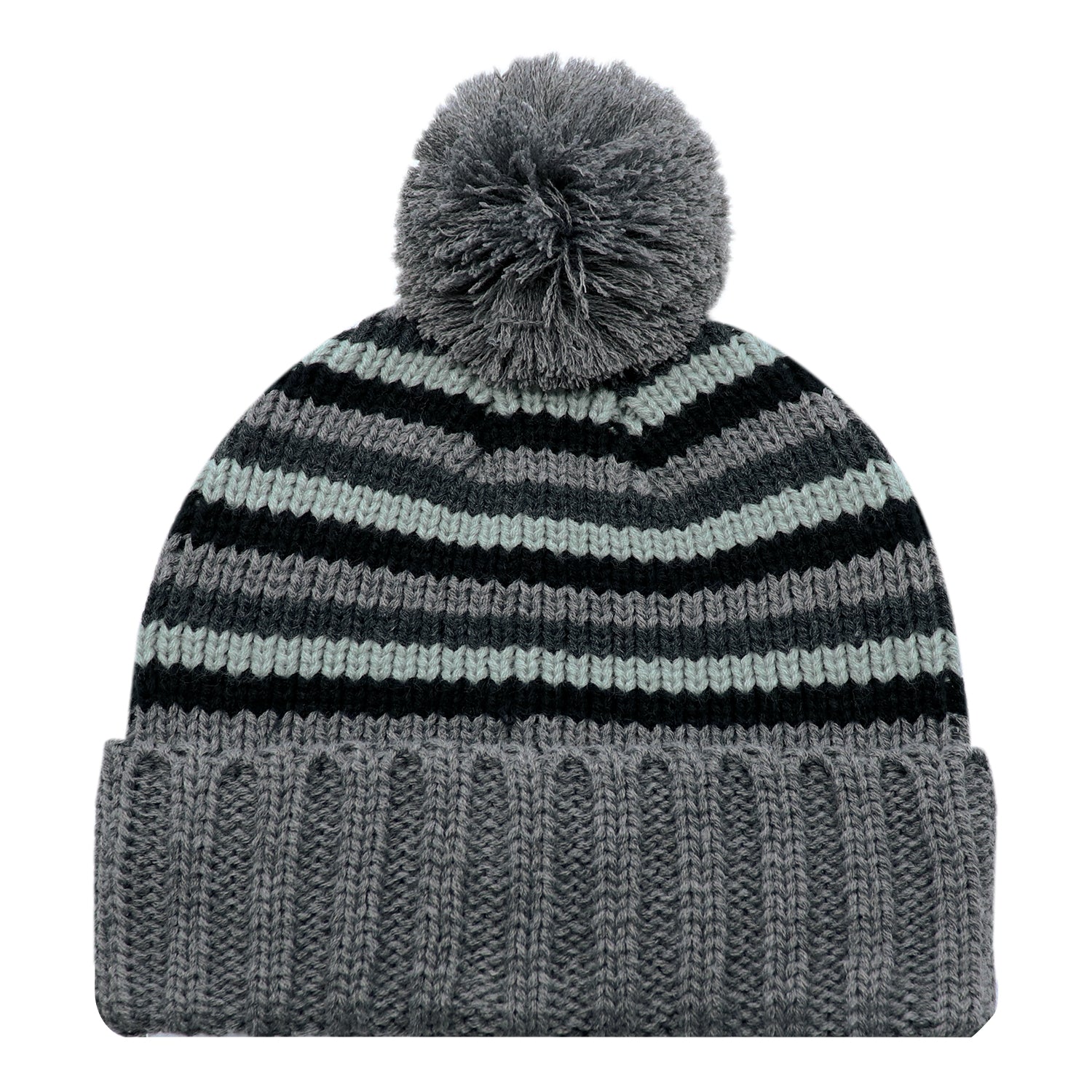 AJM -Striped Pom-Pom Cuffed Toque- 9C259M