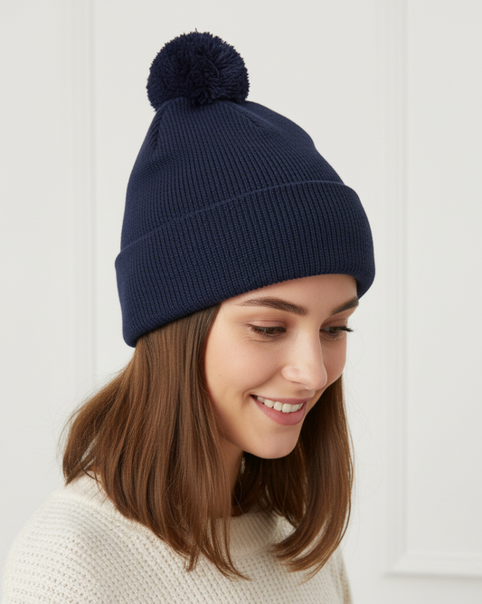 AJM -Cuff Pom-Pom Toque- 9E060M
