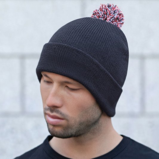 AJM - Toque with Colored Pom-Pom- 9E064M
