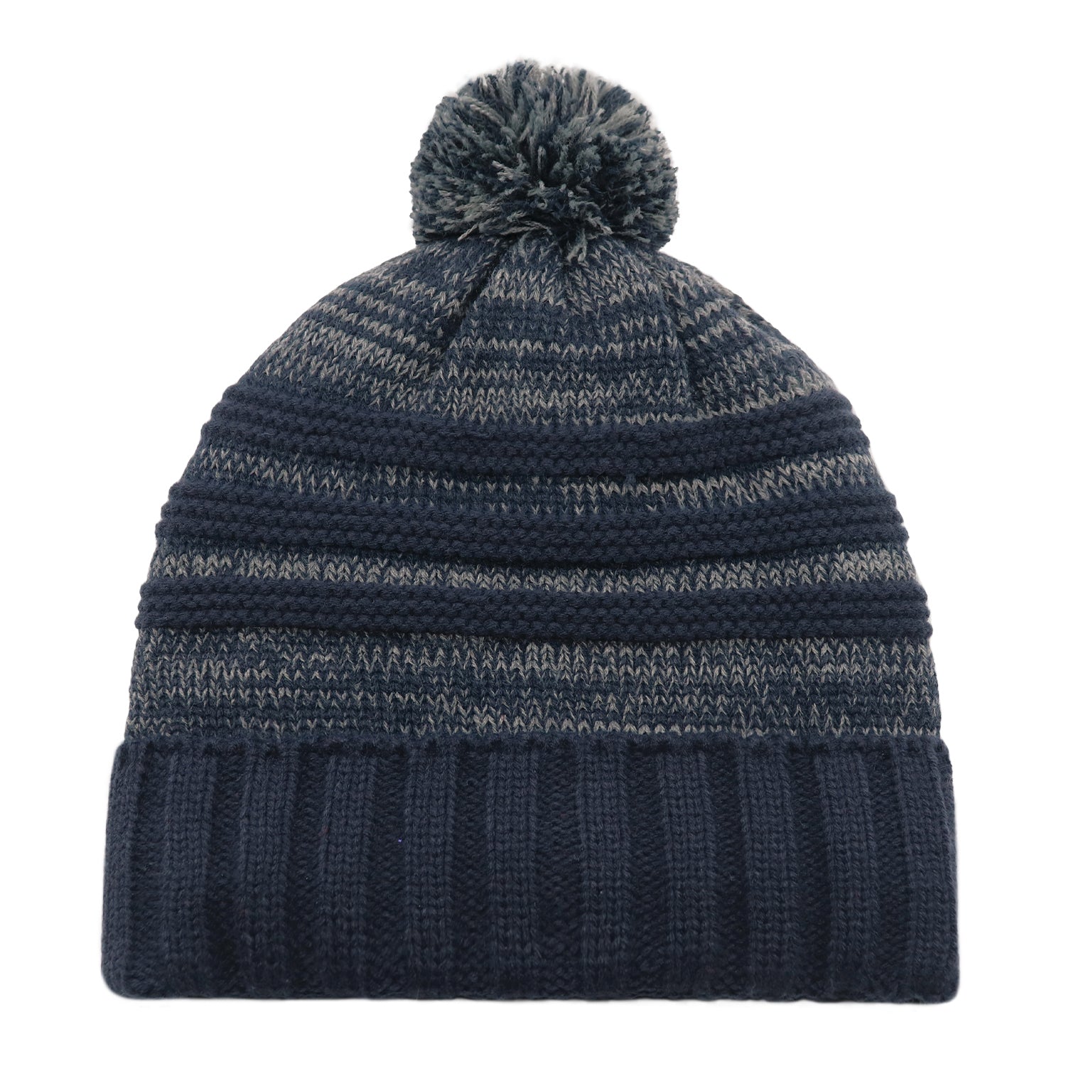 AJM -Striped Pom-Pom Cuffed Toque- 9G159M