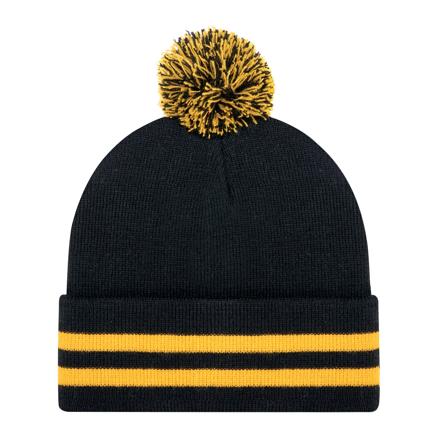AJM -Striped Cuff Pom-Pom Toque- 9H101M