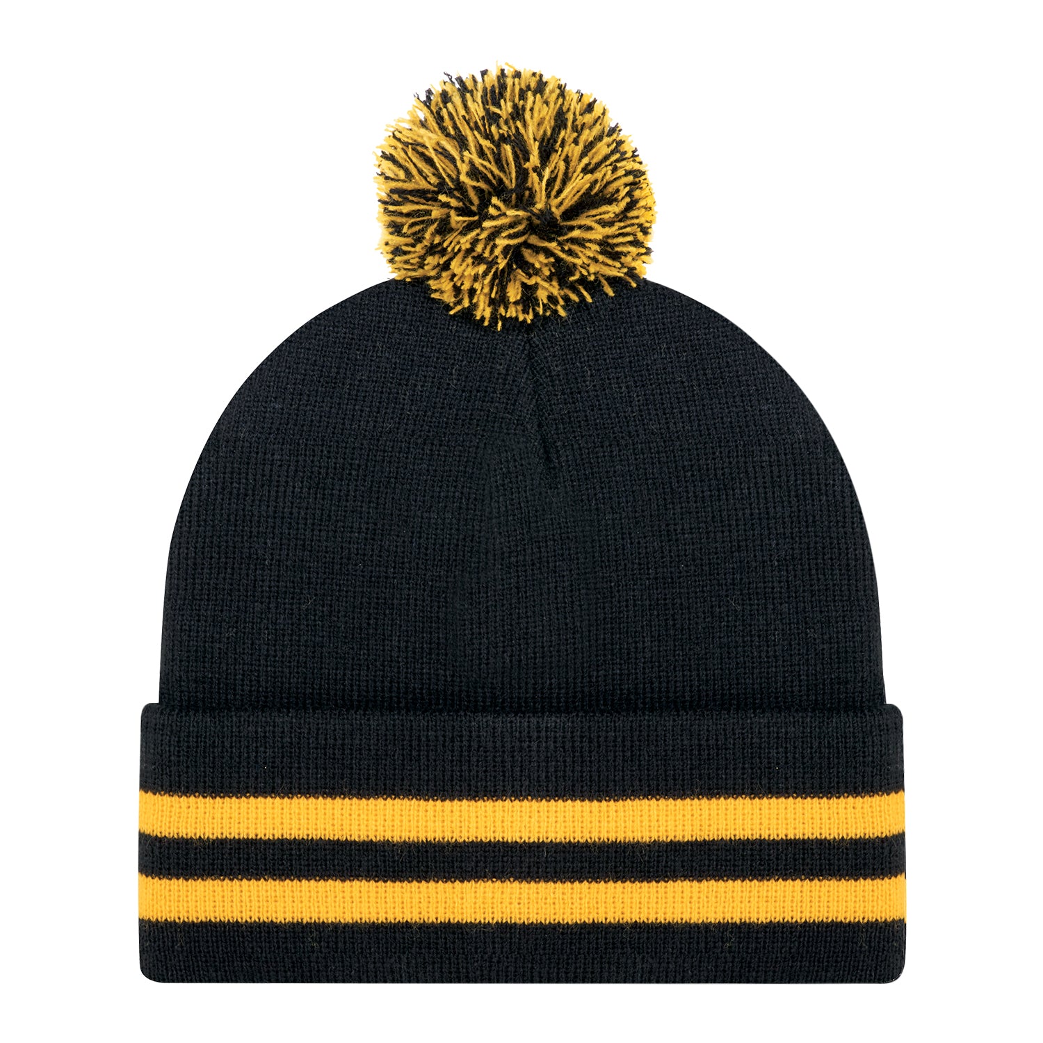 AJM -Striped Cuff Pom-Pom Toque- 9H101M
