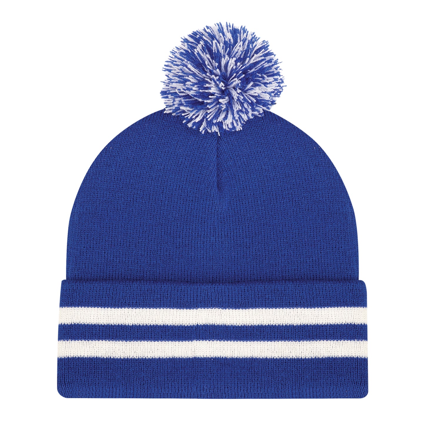 AJM -Striped Cuff Pom-Pom Toque- 9H101M