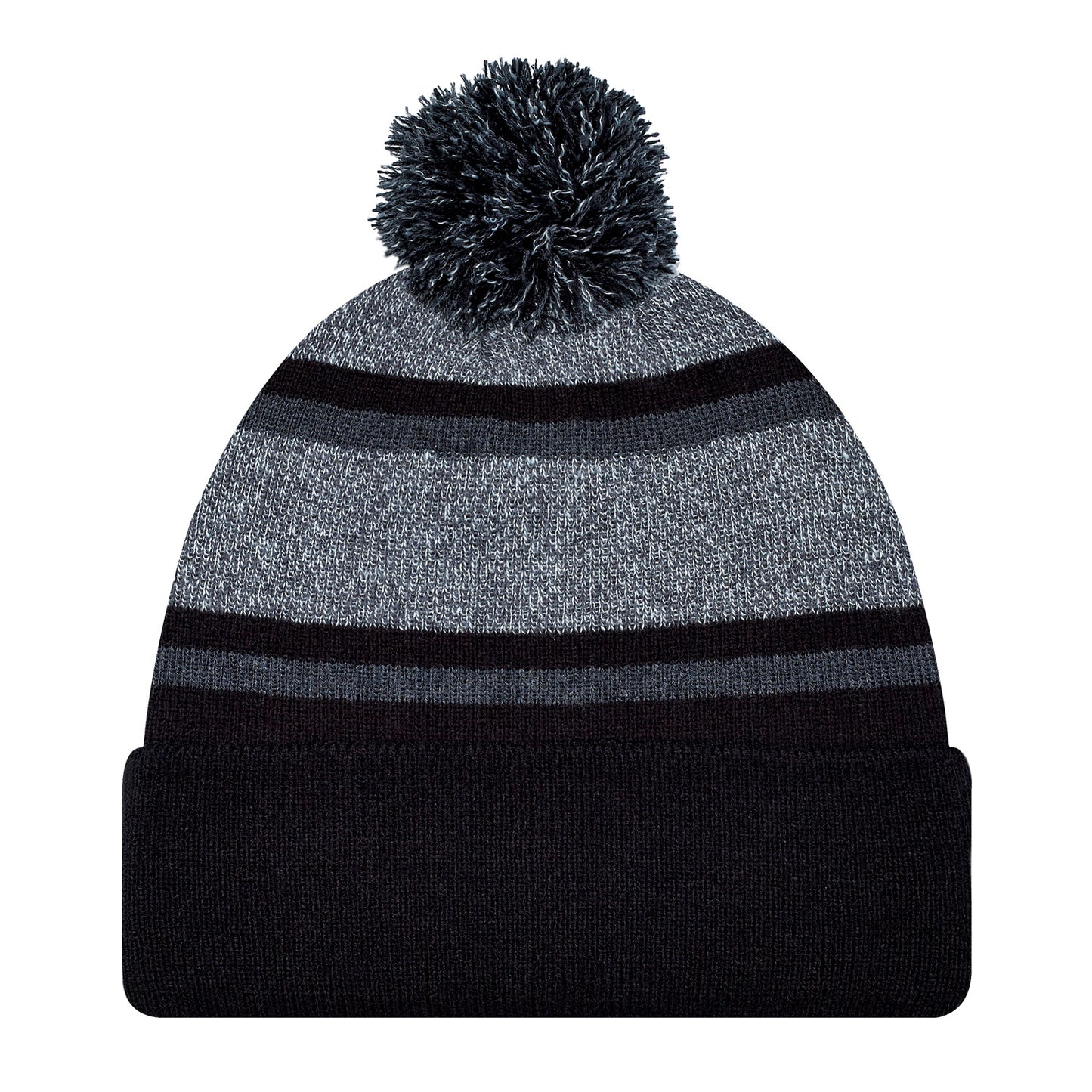 AJM -Striped Pom-Pom Cuffed Toque- 9M069M