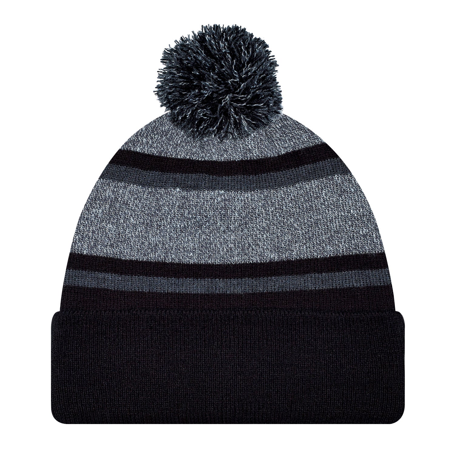 AJM -Striped Pom-Pom Cuffed Toque- 9M069M