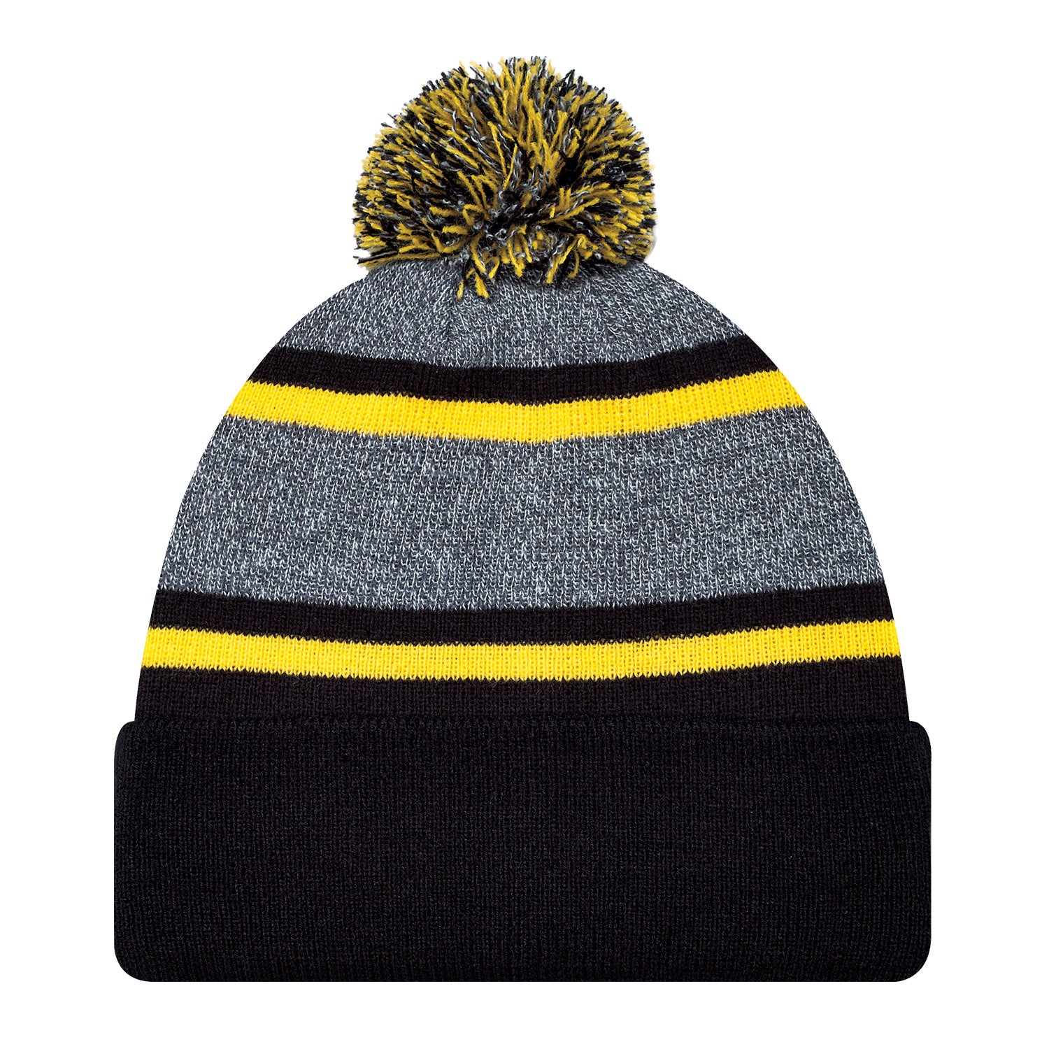 AJM -Striped Pom-Pom Cuffed Toque- 9M069M