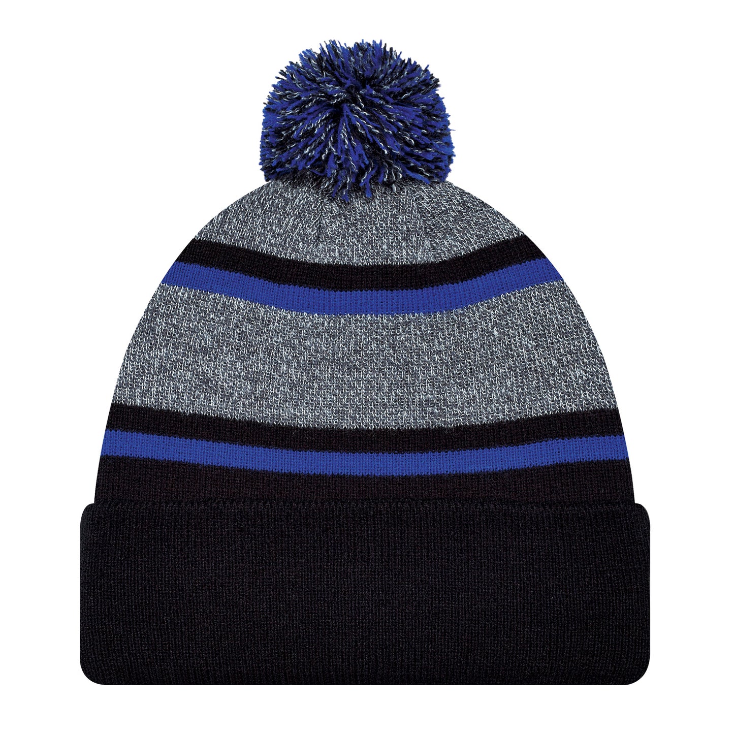 AJM -Striped Pom-Pom Cuffed Toque- 9M069M