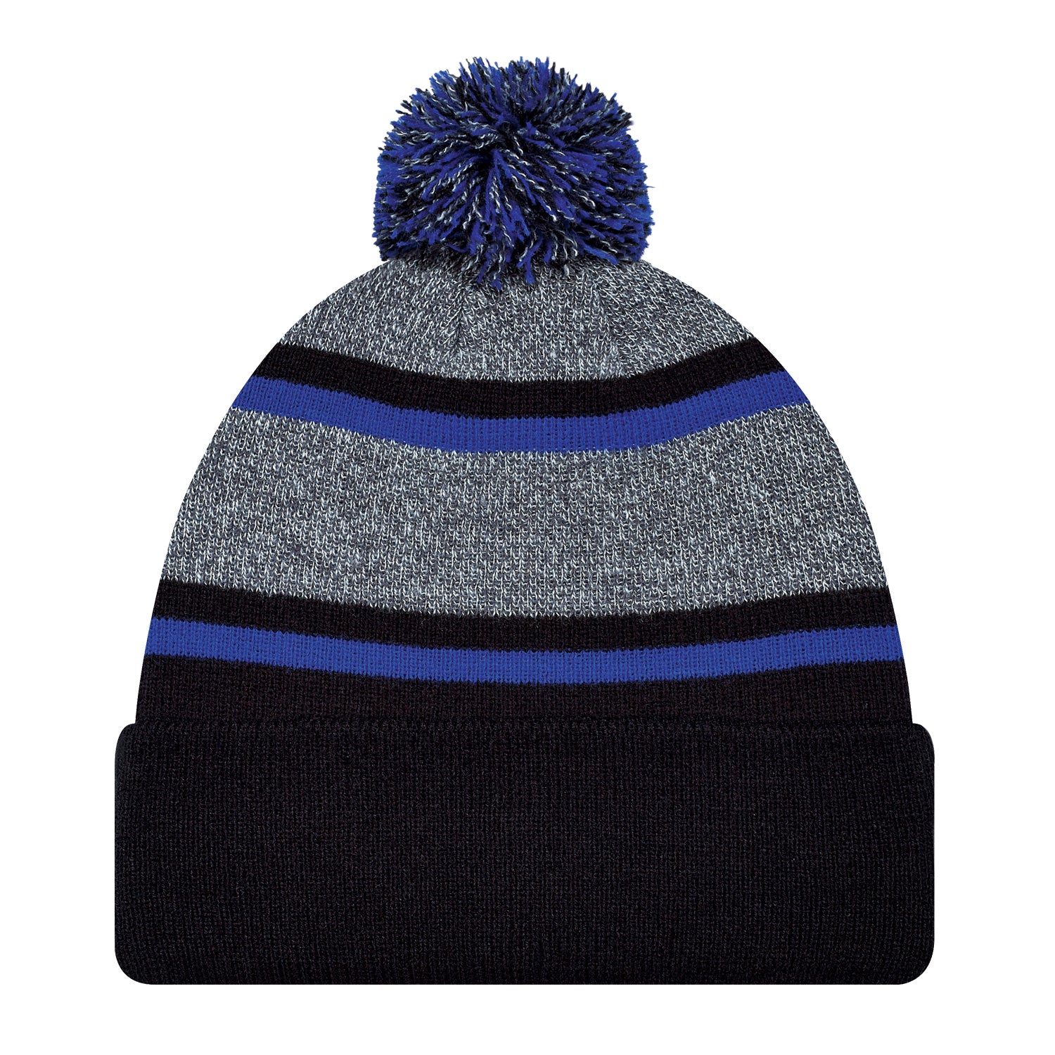 AJM -Striped Pom-Pom Cuffed Toque- 9M069M