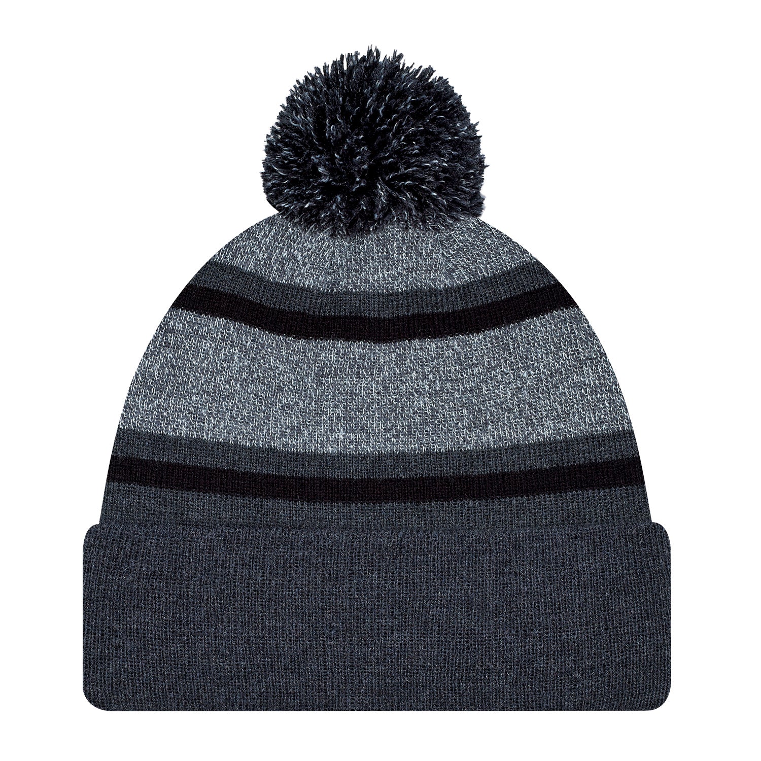 AJM -Striped Pom-Pom Cuffed Toque- 9M069M