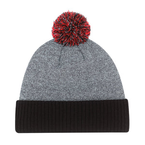 AJM -Heather Pom-Pom Cuffed Toque- 9P184M