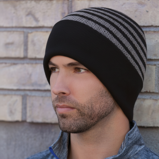 AJM -Mesh Stripe Cuffed Toque- 9Q204M