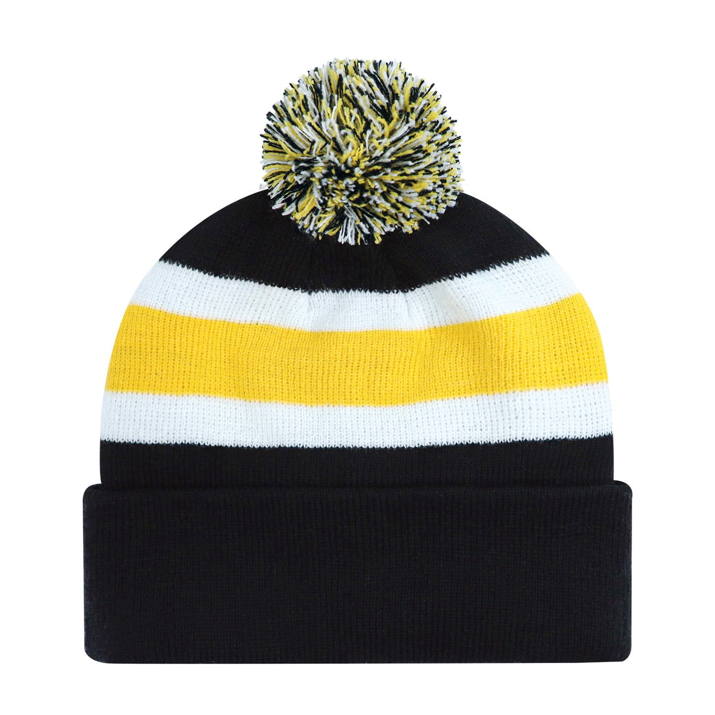 AJM -Striped Pom-Pom Cuffed Toque- 9S243J