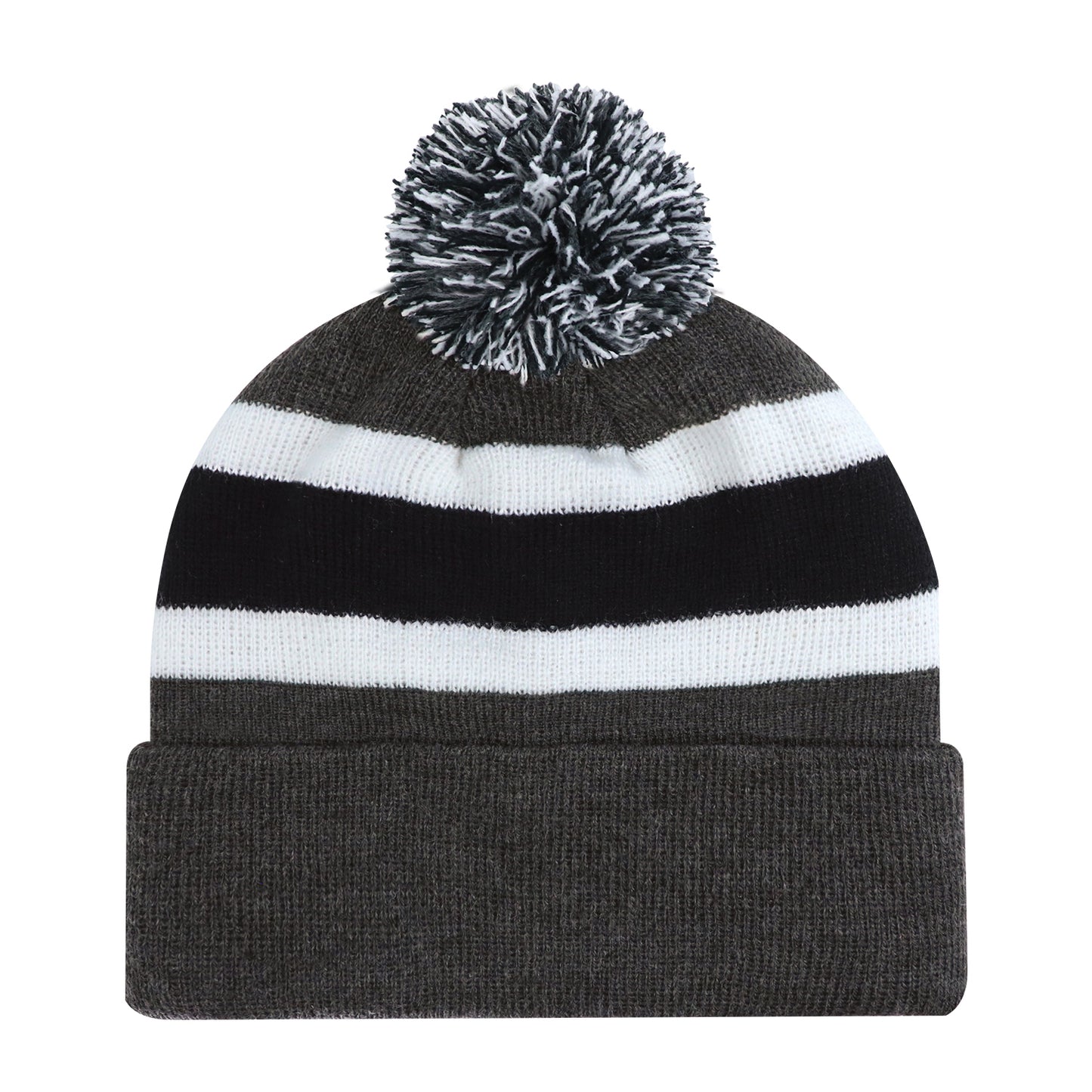AJM -Striped Pom-Pom Cuffed Toque- 9S243J