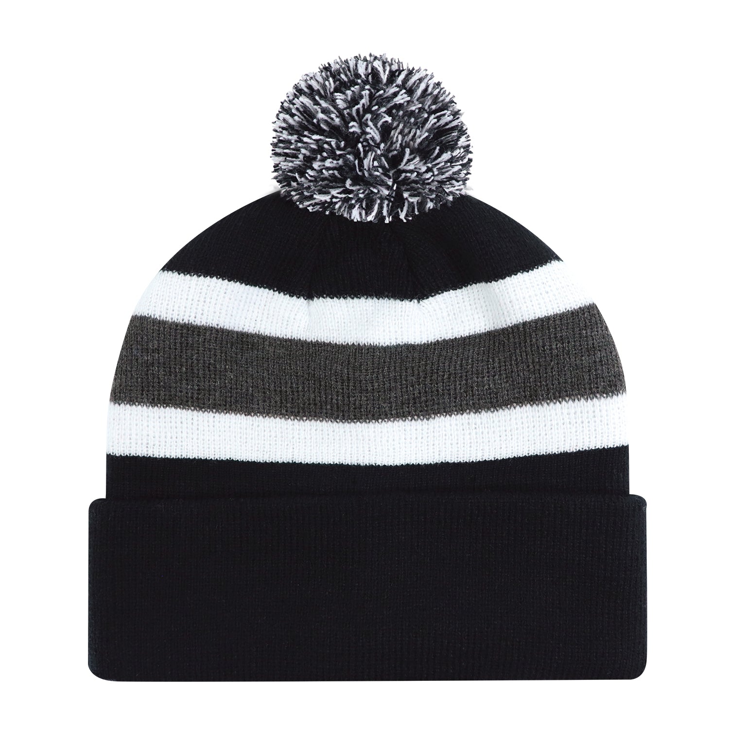 AJM -Striped Pom-Pom Cuffed Toque- 9S243M