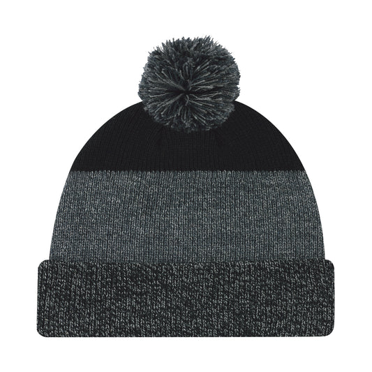AJM -Tricolour Pom-Pom Cuffed Toque- 9T066M