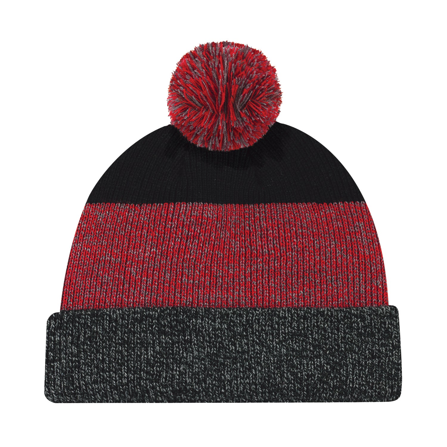 AJM -Tricolour Pom-Pom Cuffed Toque- 9T066M