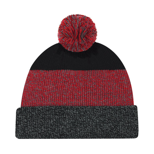 AJM -Tricolour Pom-Pom Cuffed Toque- 9T066M