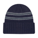 AJM -Cable Rib Knit Cuff Stripped Toque- 9W198M