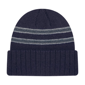 AJM -Cable Rib Knit Cuff Stripped Toque- 9W198M